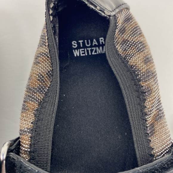 Stuart Weitzman Pali Casey Toddler Girl Sz 11 Leopard Print Ballet Flats Shimmer - Picture 5 of 9